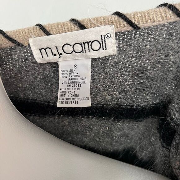 M. j. Carroll vintage silk angora button front cardigan - Picture 3 of 8